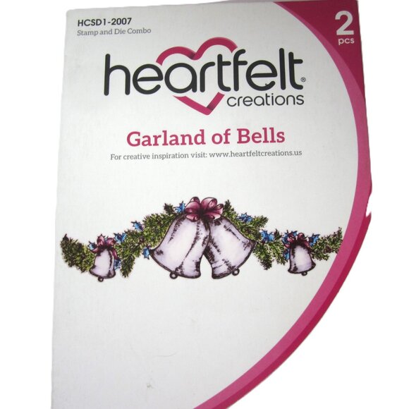 Heartfelt Creations Garland of Bells Christmas Holiday Stamp and Die Combo - Picture 2 of 3